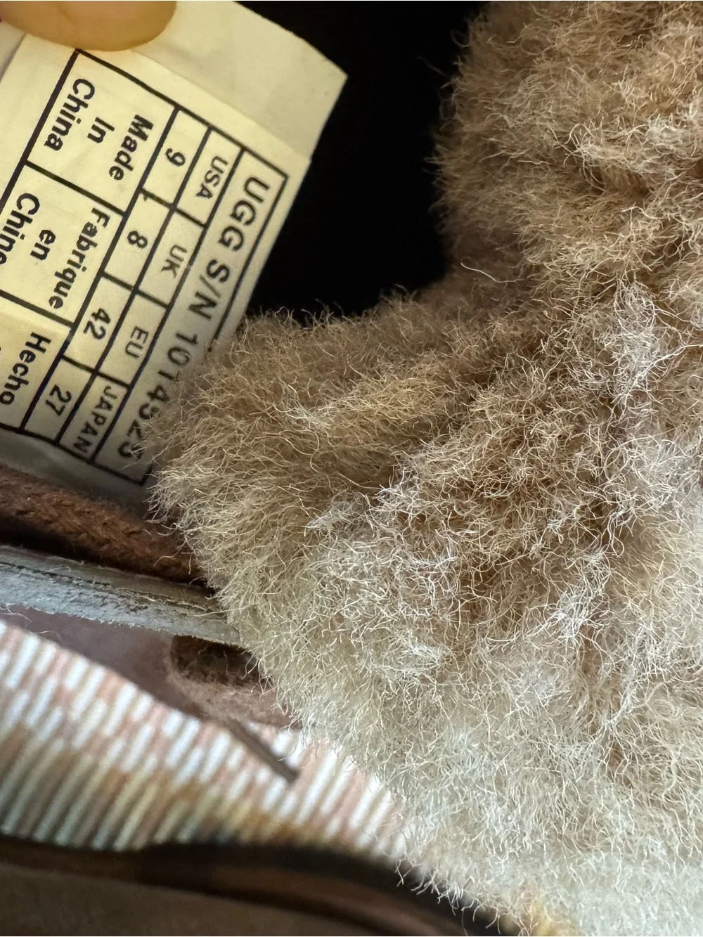 New UGG Men's Taupe Suede Chukka Boots with Shearling Collar